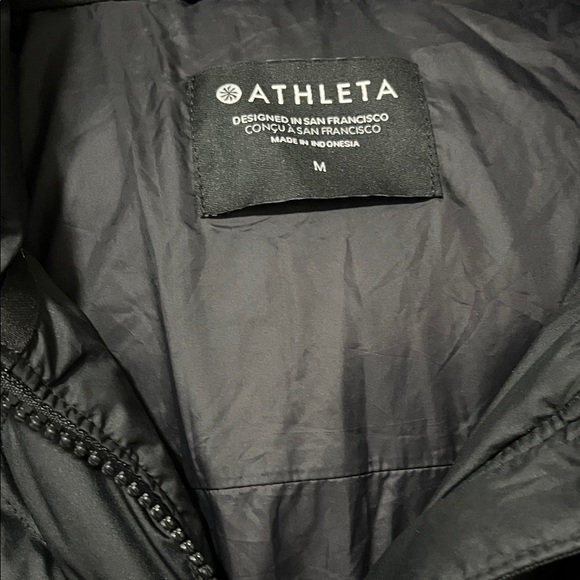 Athleta Boulevard Down Duster Black Quilted Long Coat - Picture 5 of 8